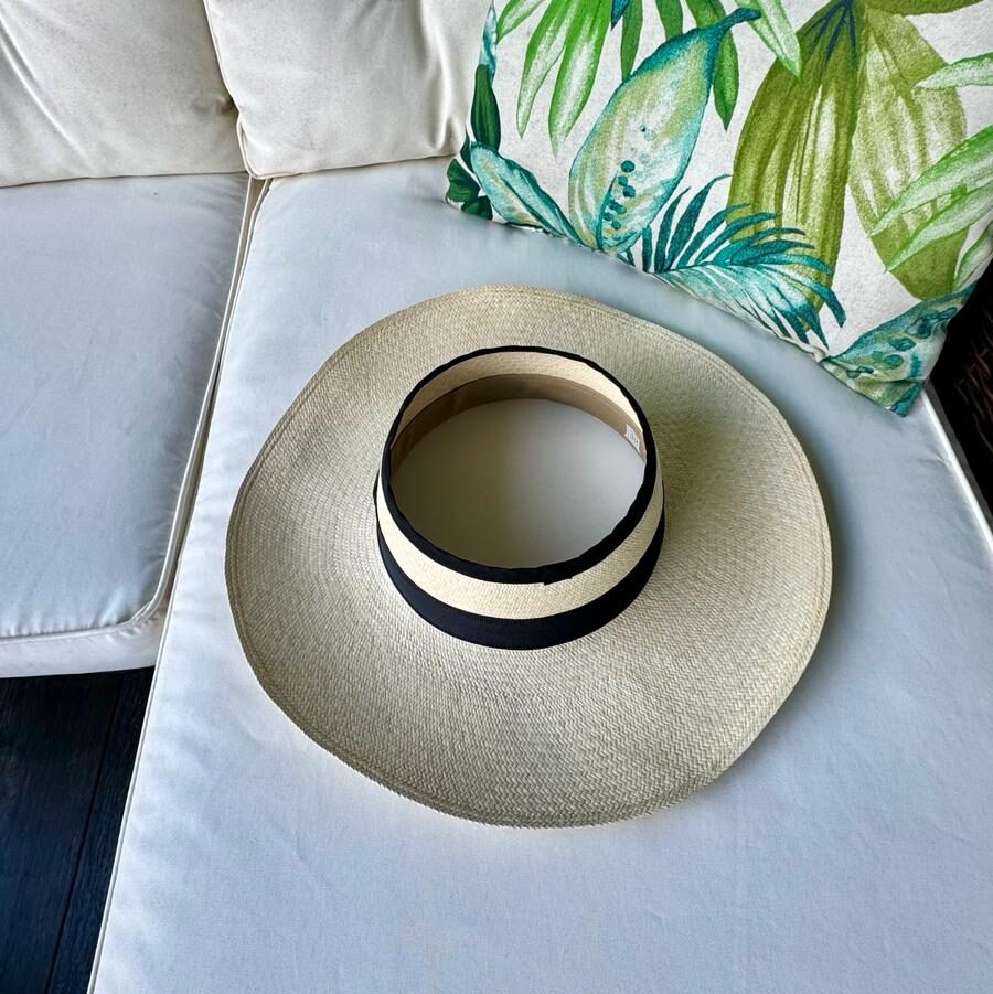 Straw Visor Hat Wide Brim - Image 5