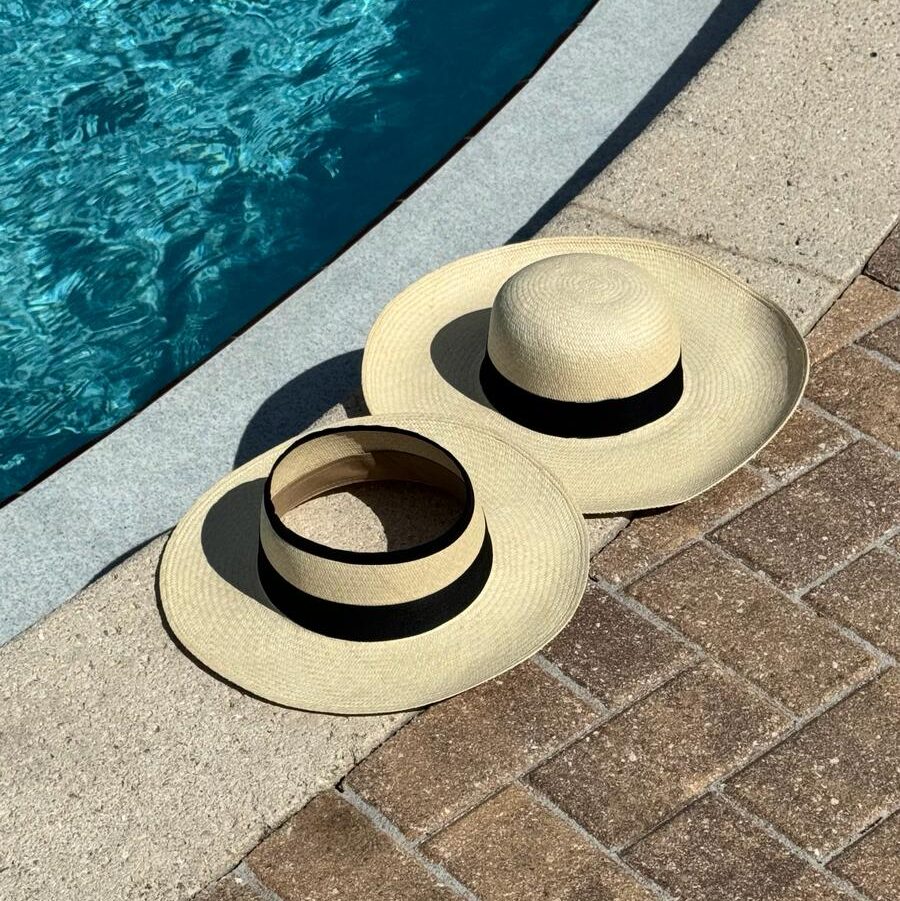 Straw Visor Hat Wide Brim - Image 3